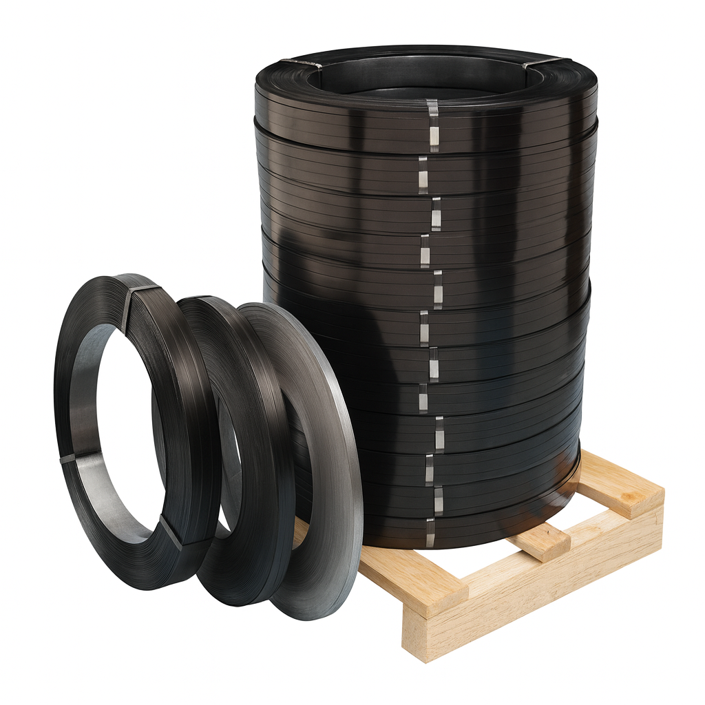 تسمه فولادی ۱۹ میلی متر - روغنی مشکی گالوانیزه